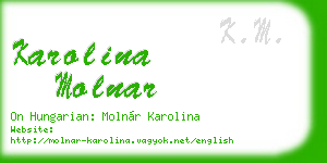 karolina molnar business card