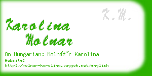 karolina molnar business card